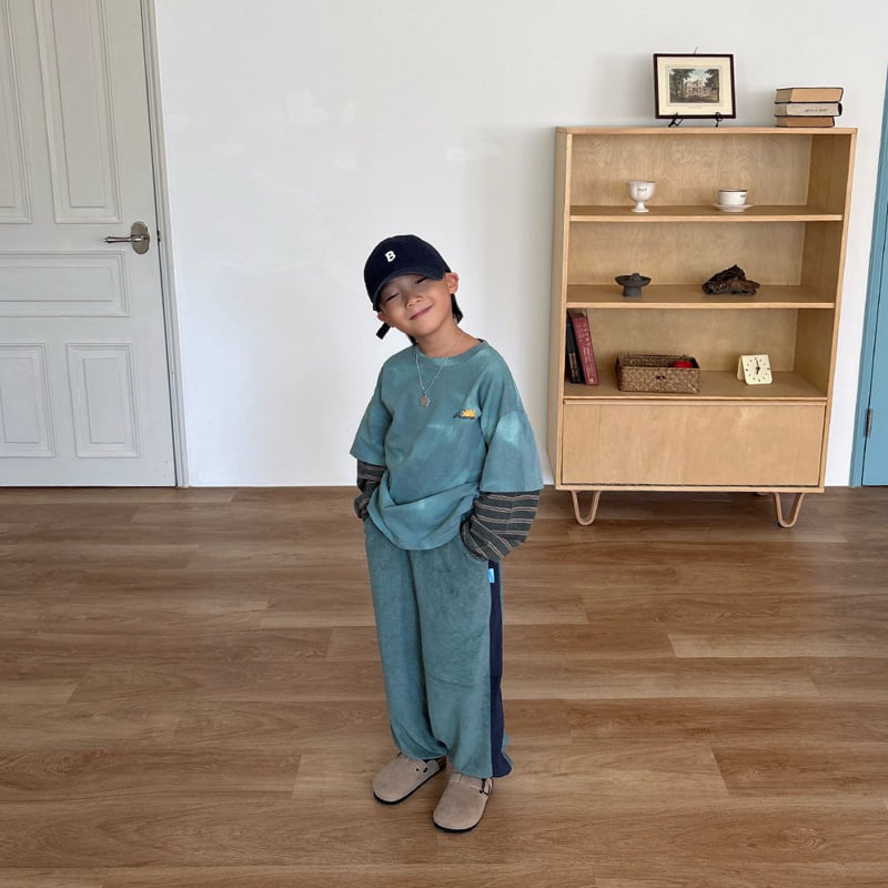 Middle Name - Korean Children Fashion - #Kfashion4kids - Terry Colorblock Jogger Pants - 12