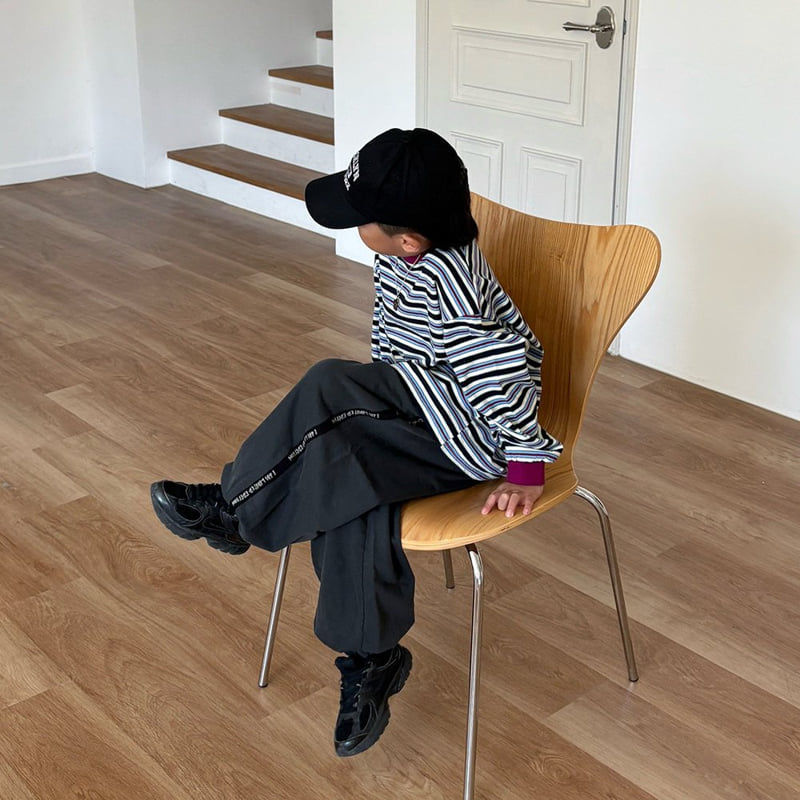 Middle Name - Korean Children Fashion - #Kfashion4kids - Pigment Tape Jogger Pants - 8