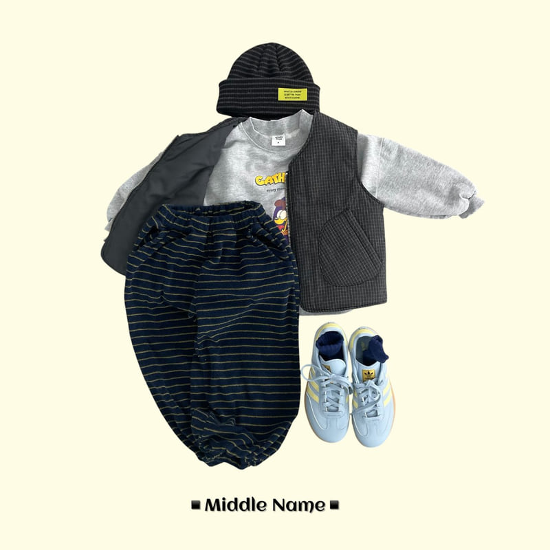 Middle Name - Korean Children Fashion - #childofig - Terry Stripe Jogger Pants - 4