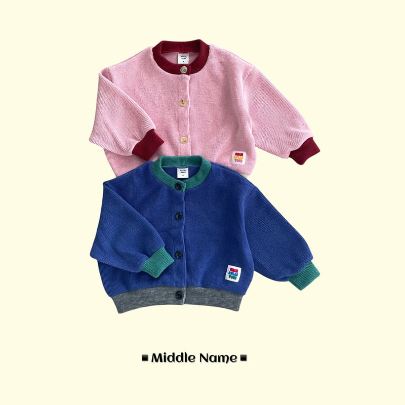 Middle Name - Korean Children Fashion - #childofig - Color Block Cardigan