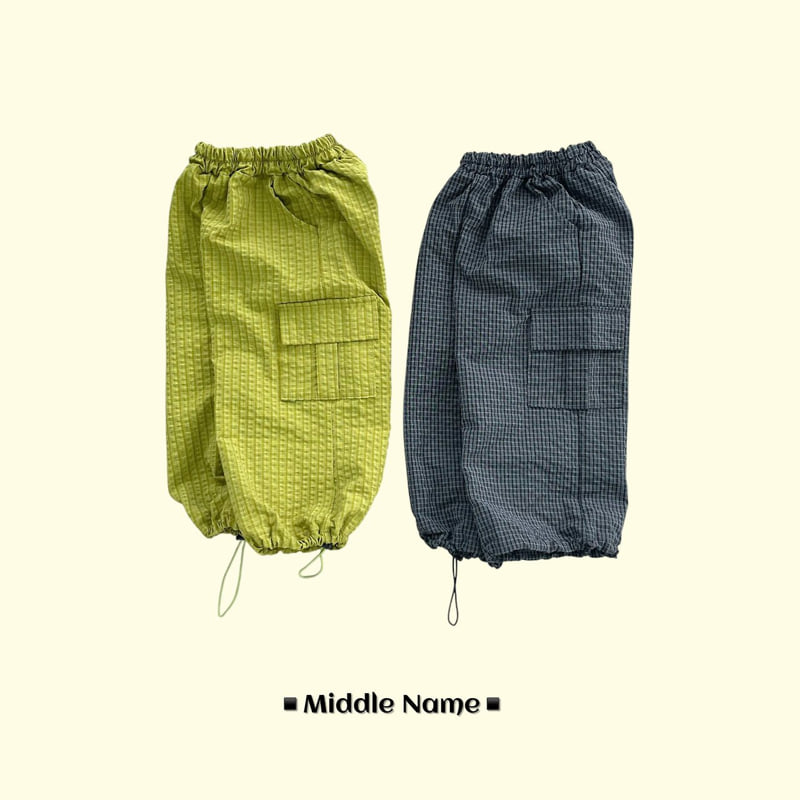 Middle Name - Korean Children Fashion - #childofig - Cargo Embo Check Pants - 4