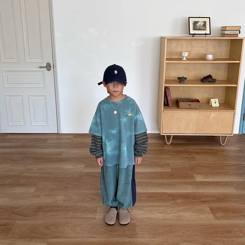 Middle Name - Korean Children Fashion - #childofig - Terry Colorblock Jogger Pants - 3