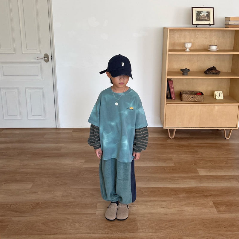 Middle Name - Korean Children Fashion - #childofig - Terry Colorblock Jogger Pants - 4