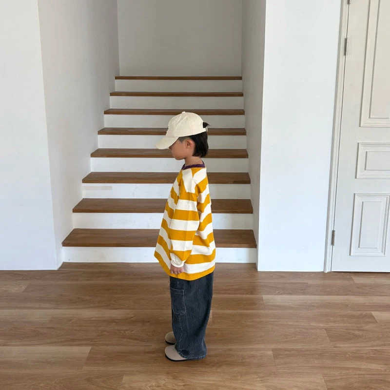 Middle Name - Korean Children Fashion - #childofig - Milk Colorblock Striped Tee - 12