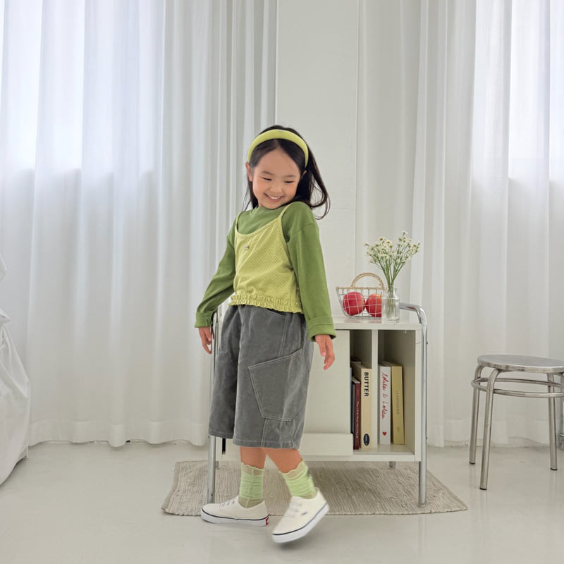Middle Name - Korean Children Fashion - #childofig - Dot Frill Bustier - 10