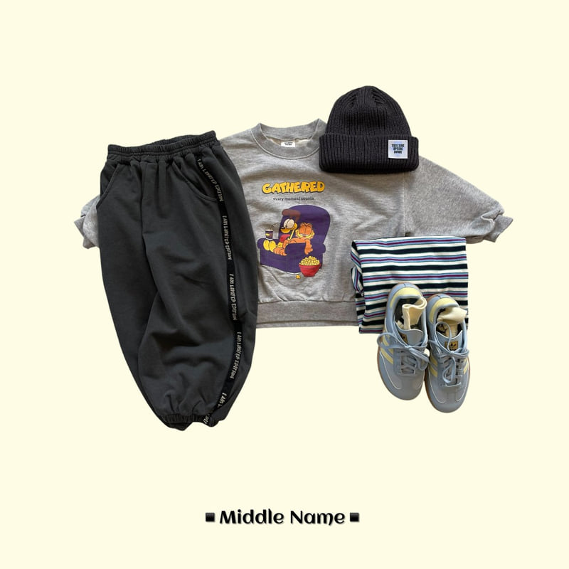 Middle Name - Korean Children Fashion - #childrensboutique - Pigment Tape Jogger Pants - 6