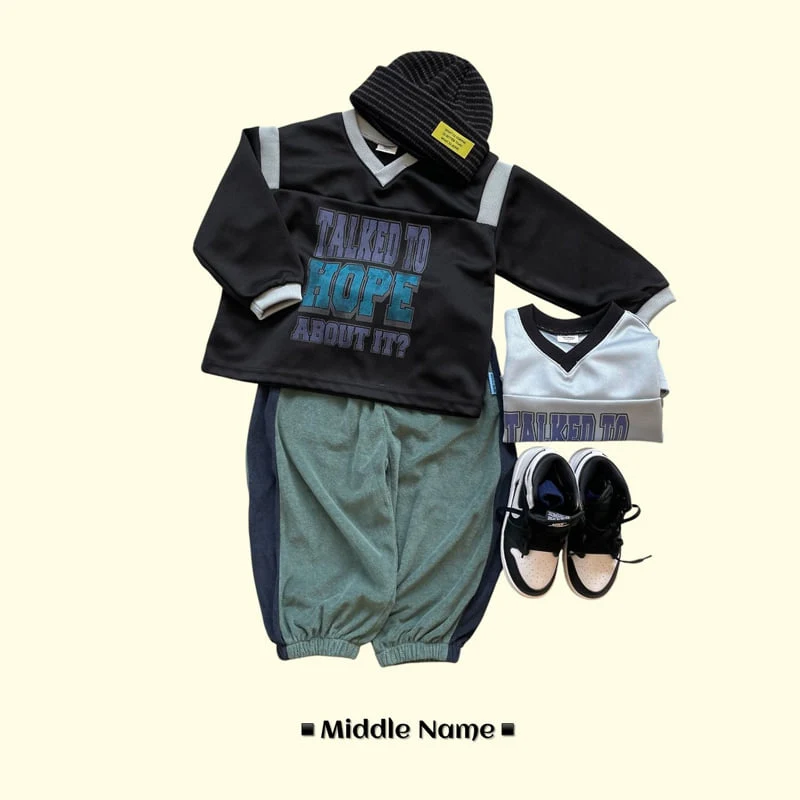 Middle Name - Korean Children Fashion - #childofig - Hip V Neck Tee - 4