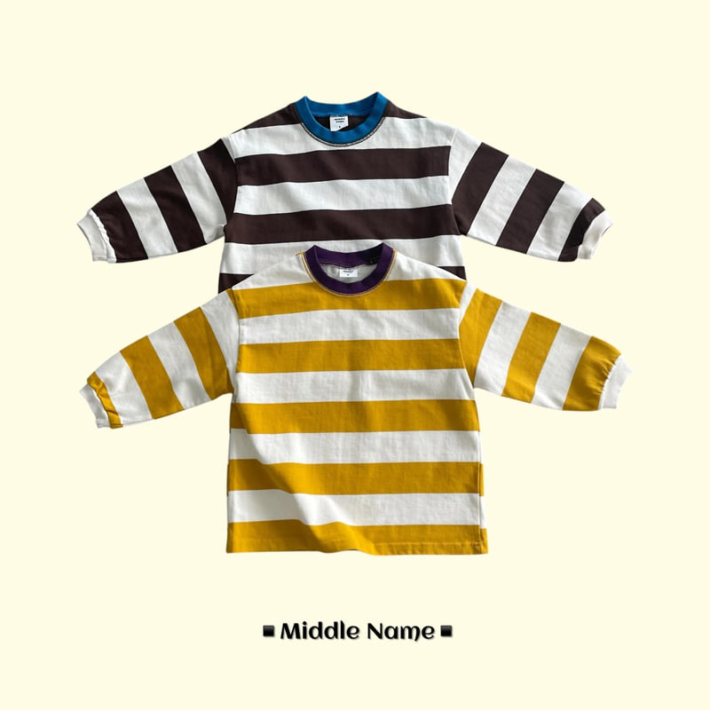 Middle Name - Korean Children Fashion - #childrensboutique - Milk Colored Stripe Tee