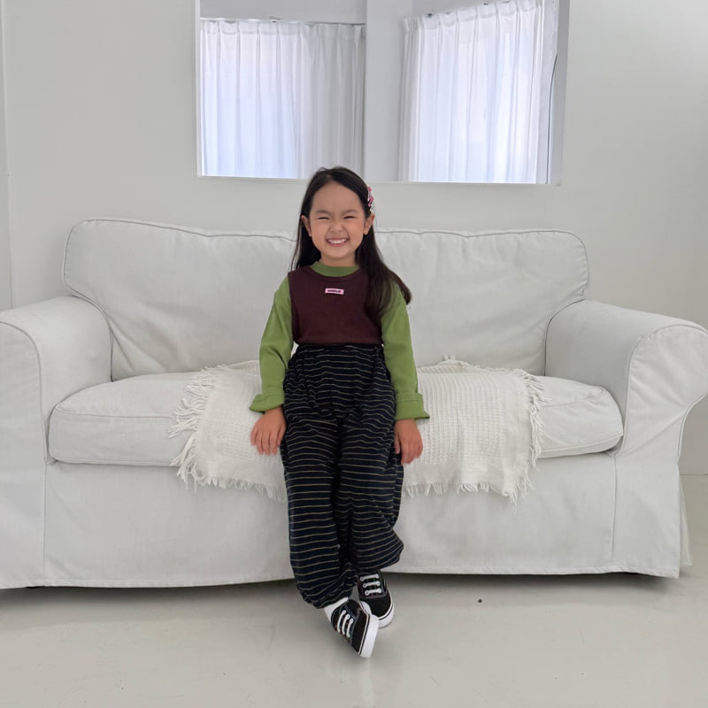Middle Name - Korean Children Fashion - #childrensboutique - Waffle Layered Sleeveless - 8