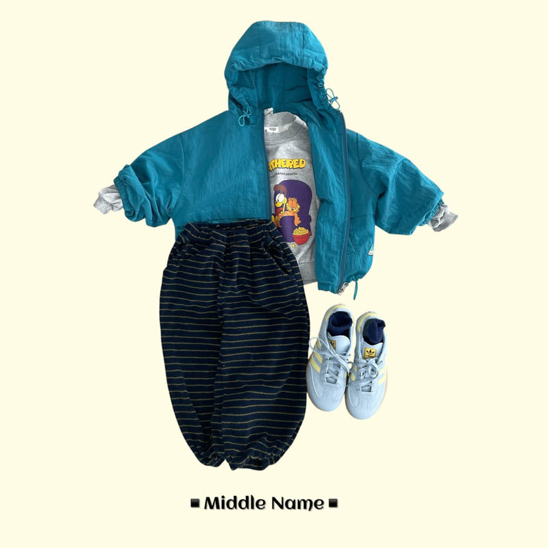 Middle Name - Korean Children Fashion - #designkidswear - Terry Stripe Jogger Pants - 6