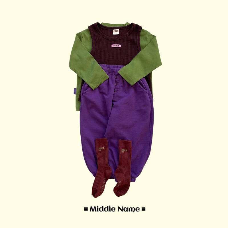 Middle Name - Korean Children Fashion - #designkidswear - Small Rib Basic Tee - 8