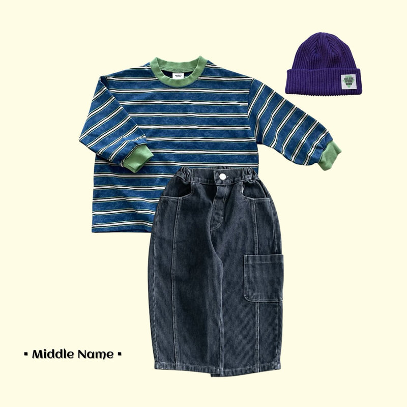 Middle Name - Korean Children Fashion - #designkidswear - Pigment Stripe Tee - 3