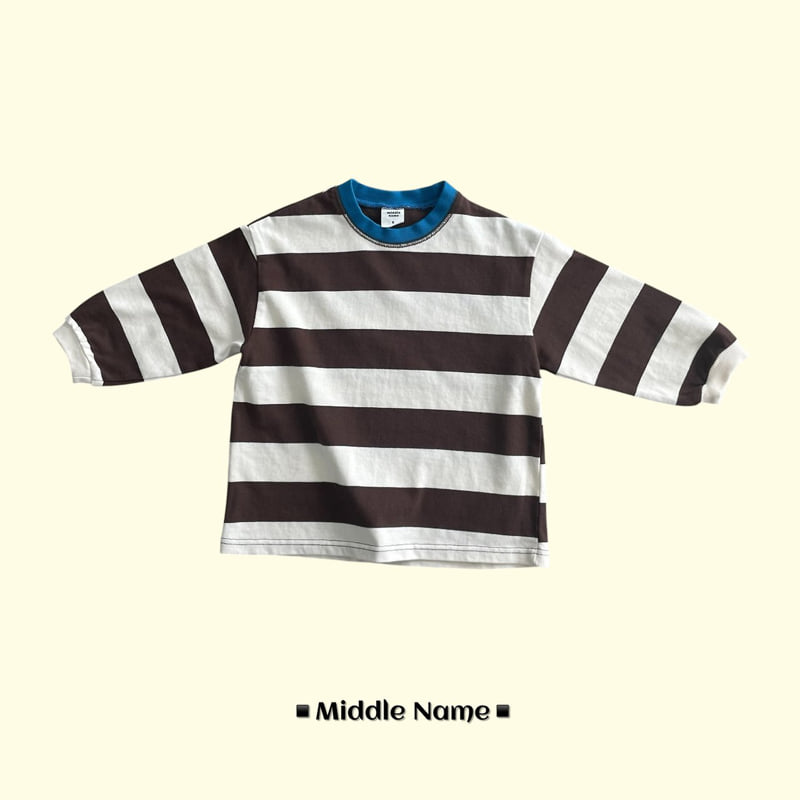 Middle Name - Korean Children Fashion - #designkidswear - Milk Colored Stripe Tee - 2