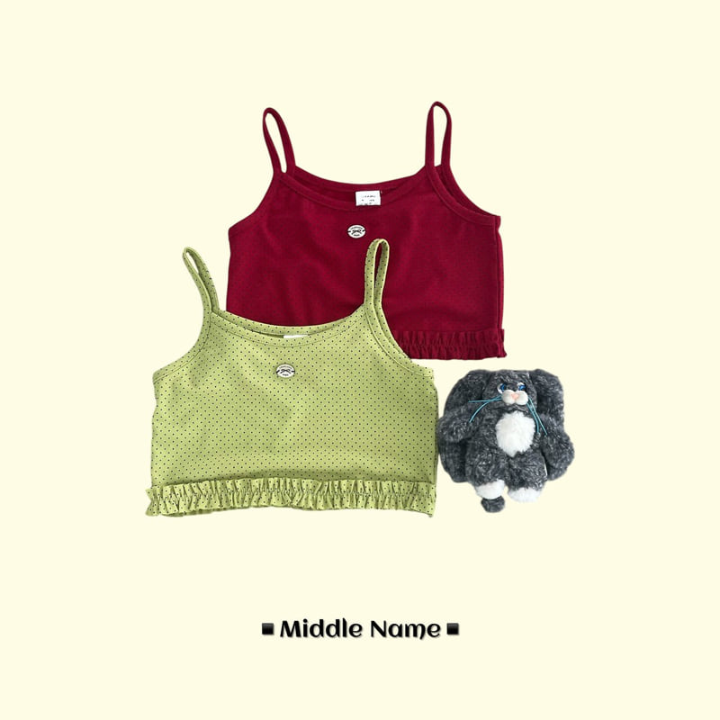 Middle Name - Korean Children Fashion - #designkidswear - Dot Frill Bustier