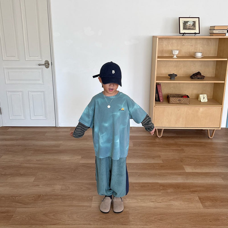 Middle Name - Korean Children Fashion - #designkidswear - Terry Colorblock Jogger Pants - 6