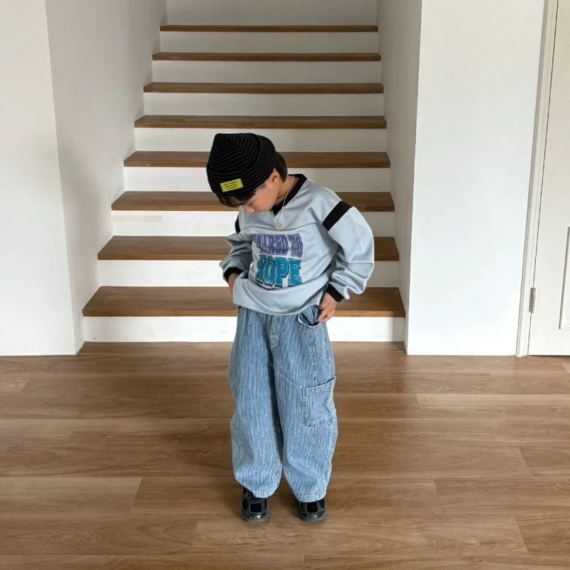 Middle Name - Korean Children Fashion - #designkidswear - Pocket Hip Denim Pants - 8