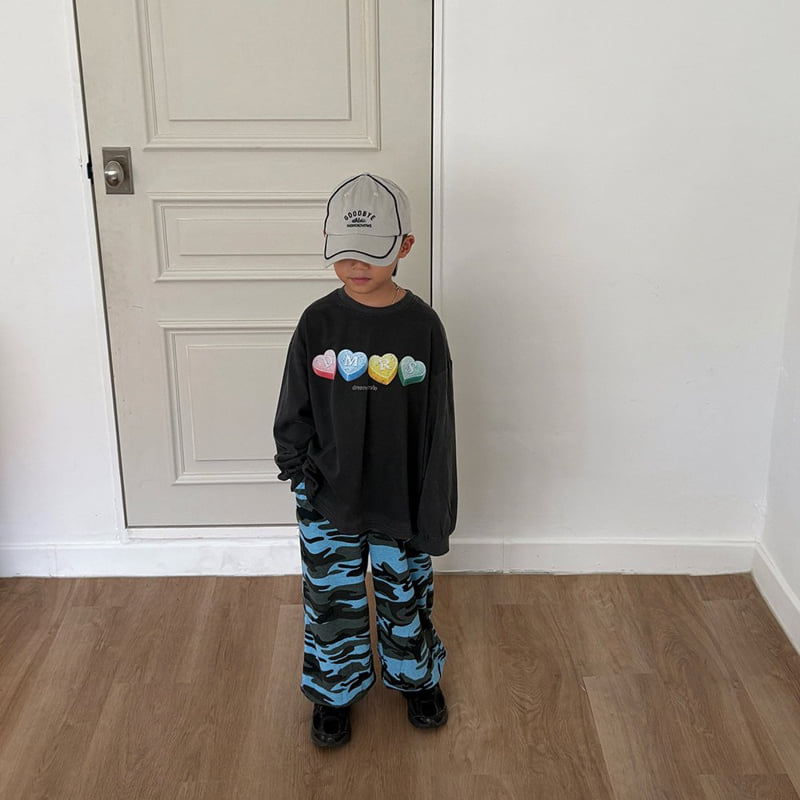 Middle Name - Korean Children Fashion - #designkidswear - Pigment Heart Long Sleeve Tee - 7