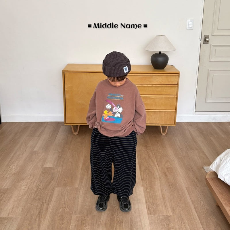 Middle Name - Korean Children Fashion - #designkidswear - Terry Striped Jogger Pants - 6