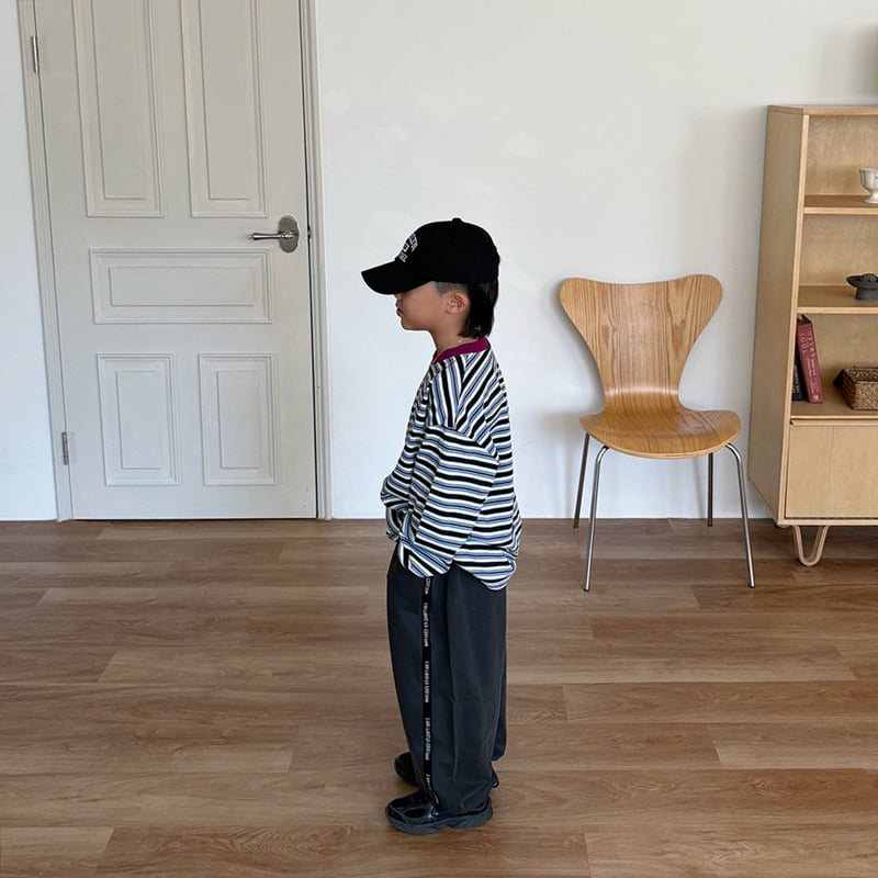 Middle Name - Korean Children Fashion - #designkidswear - Pigment Tape Jogger Pants - 2