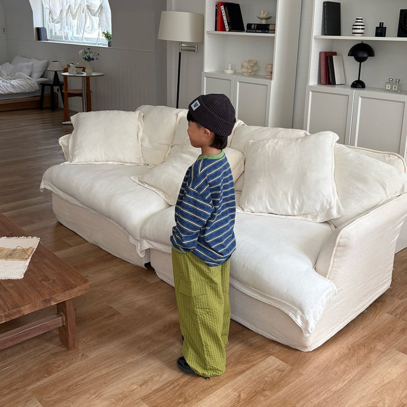 Middle Name - Korean Children Fashion - #designkidswear - Cargo Embossed Check Pants - 9