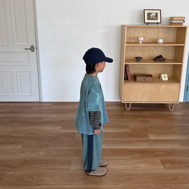 Middle Name - Korean Children Fashion - #discoveringself - Terry Colorblock Jogger Pants - 7