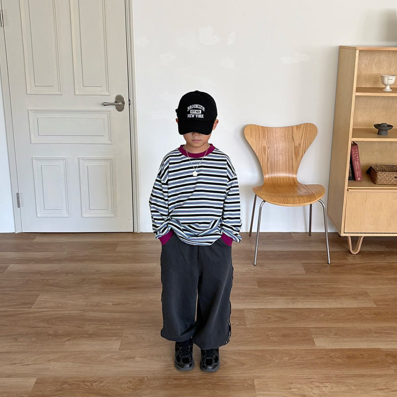 Middle Name - Korean Children Fashion - #discoveringself - Pigment Tape Jogger Pants - 3