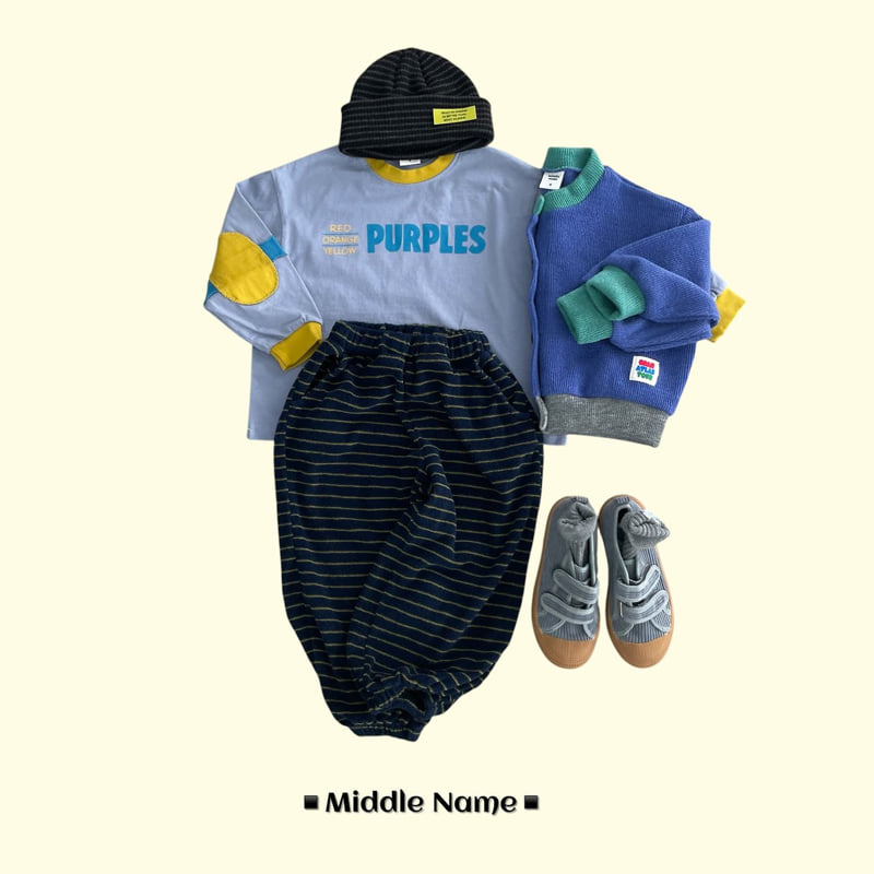 Middle Name - Korean Children Fashion - #fashionkids - Terry Stripe Jogger Pants - 8