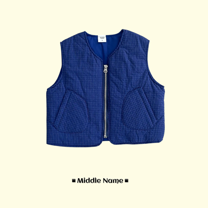 Middle Name - Korean Children Fashion - #fashionkids - Rib Check Vest - 2