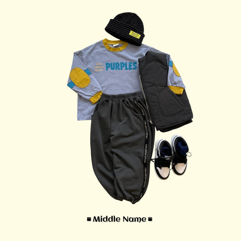 Middle Name - Korean Children Fashion - #fashionkids - Pigment Tape Jogger Pants - 9