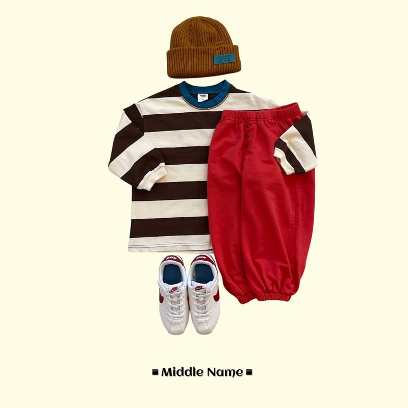 Middle Name - Korean Children Fashion - #discoveringself - Milk Colored Stripe Tee - 4