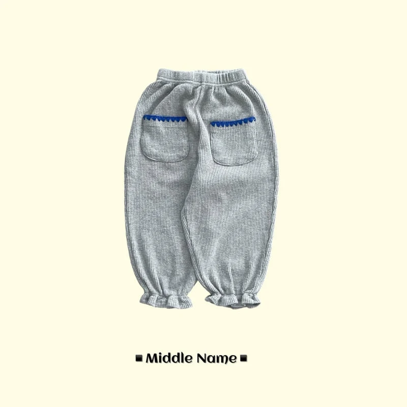 Middle Name - Korean Children Fashion - #fashionkids - Waffle Pocket Pants - 2
