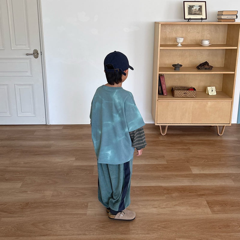Middle Name - Korean Children Fashion - #fashionkids - Terry Colorblock Jogger Pants - 8