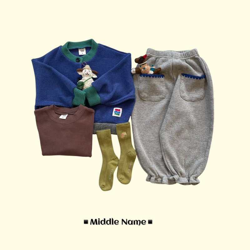 Middle Name - Korean Children Fashion - #kidsshorts - Color Block Cardigan - 7
