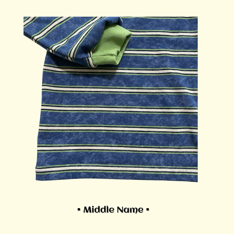 Middle Name - Korean Children Fashion - #kidsshorts - Pigment Stripe Tee - 6