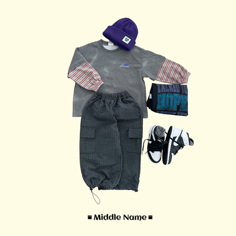 Middle Name - Korean Children Fashion - #kidsshorts - Cargo Embo Check Pants - 9