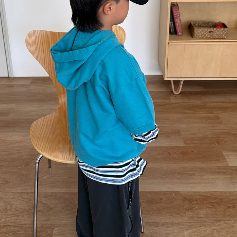 Middle Name - Korean Children Fashion - #kidsshorts - Layered Hooded Tee - 10