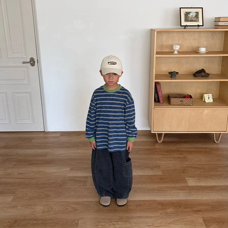 Middle Name - Korean Children Fashion - #kidsshorts - Pocket Hip Denim Pants - 11