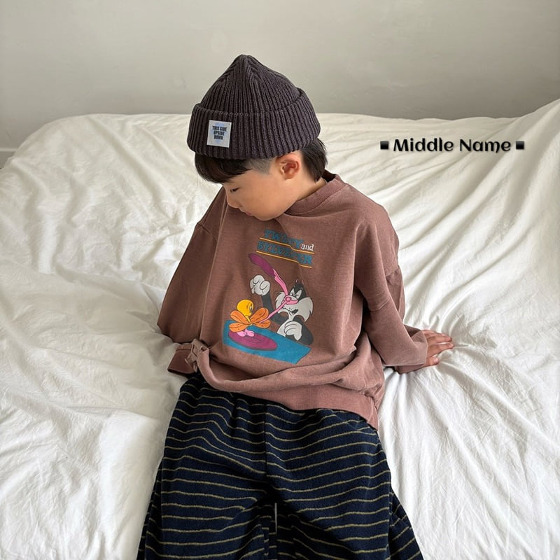 Middle Name - Korean Children Fashion - #kidsshorts - Terry Striped Jogger Pants - 9