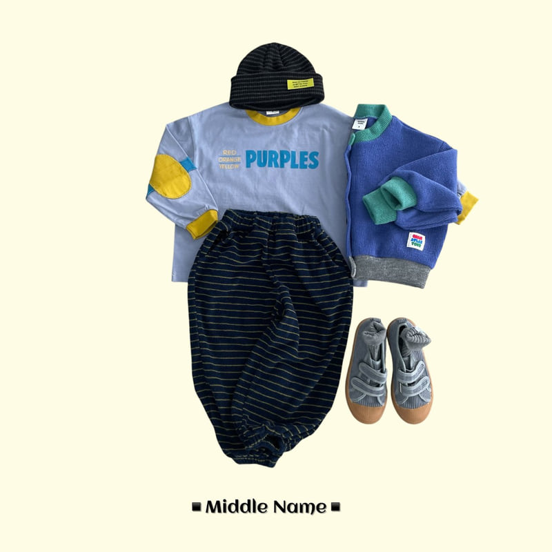 Middle Name - Korean Children Fashion - #kidsstore - Terry Stripe Jogger Pants - 10