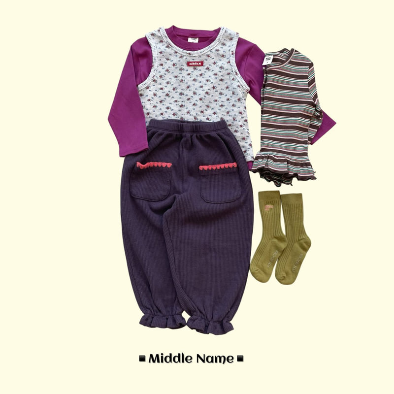 Middle Name - Korean Children Fashion - #kidsstore - Small Rib Basic Tee - 12