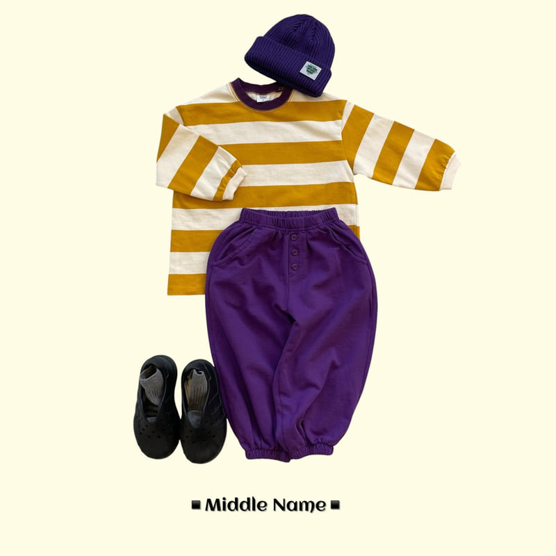 Middle Name - Korean Children Fashion - #kidsstore - Milk Colored Stripe Tee - 6