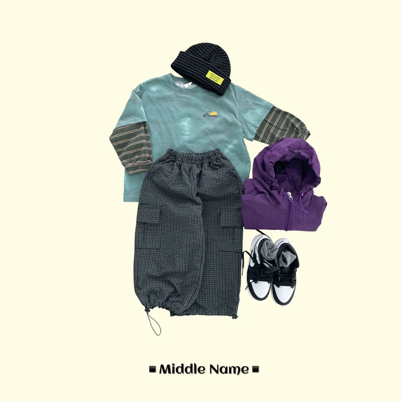 Middle Name - Korean Children Fashion - #kidsstore - Cargo Embo Check Pants - 10