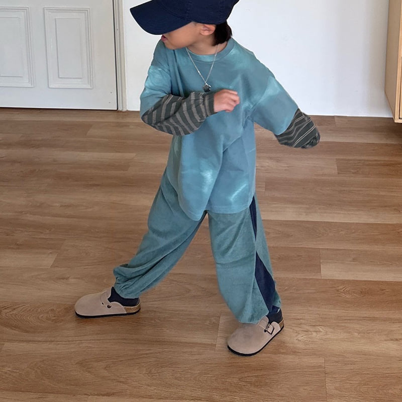 Middle Name - Korean Children Fashion - #kidsstore - Terry Colorblock Jogger Pants - 10