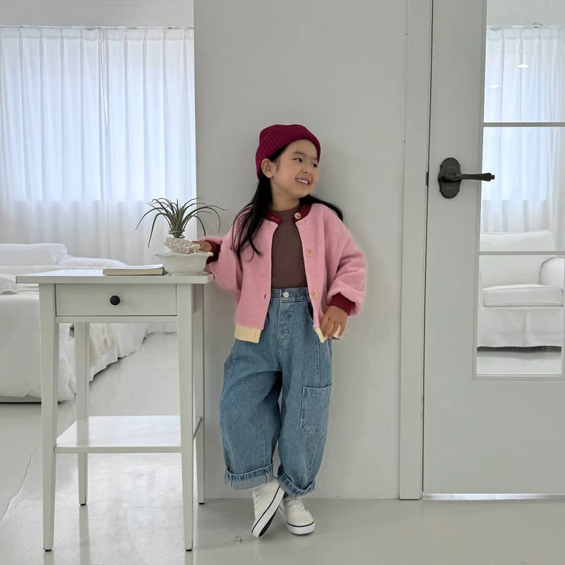 Middle Name - Korean Children Fashion - #kidsstore - Colorblock Cardigan - 3