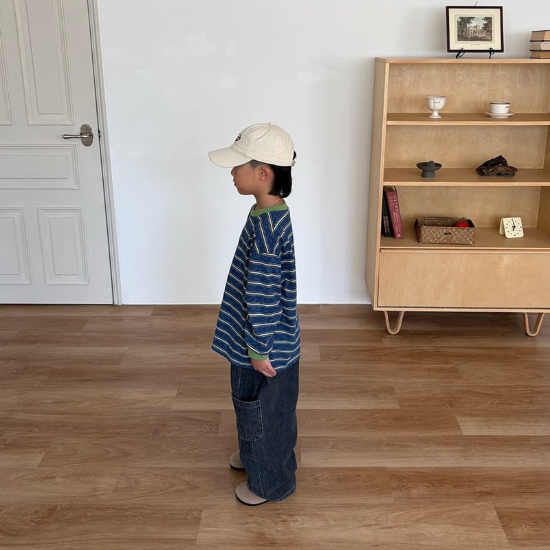 Middle Name - Korean Children Fashion - #kidsstore - Pocket Hip Denim Pants - 12