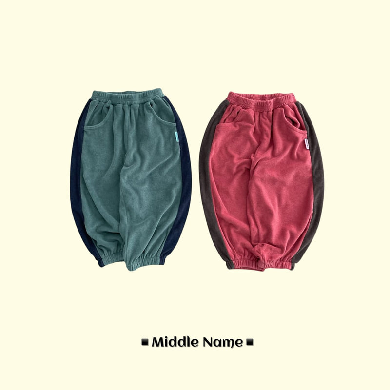Middle Name - Korean Children Fashion - #kidzfashiontrend - Terry Colored Joger Pants