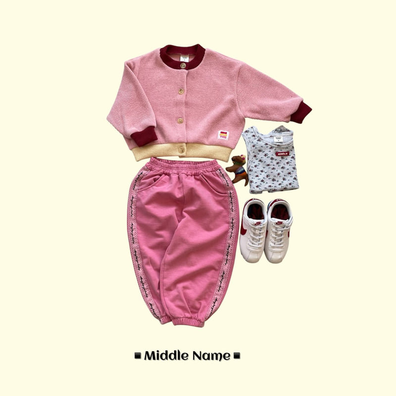 Middle Name - Korean Children Fashion - #kidzfashiontrend - Pigment Tape Jogger Pants - 12