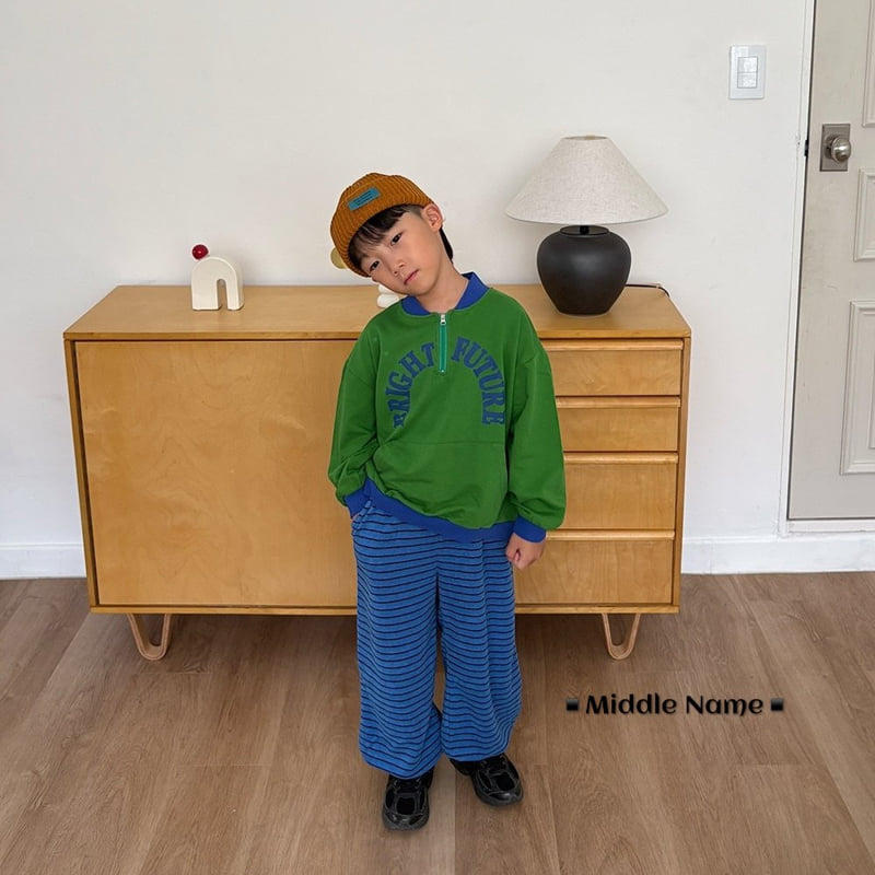 Middle Name - Korean Children Fashion - #kidzfashiontrend - Terry Striped Jogger Pants - 11