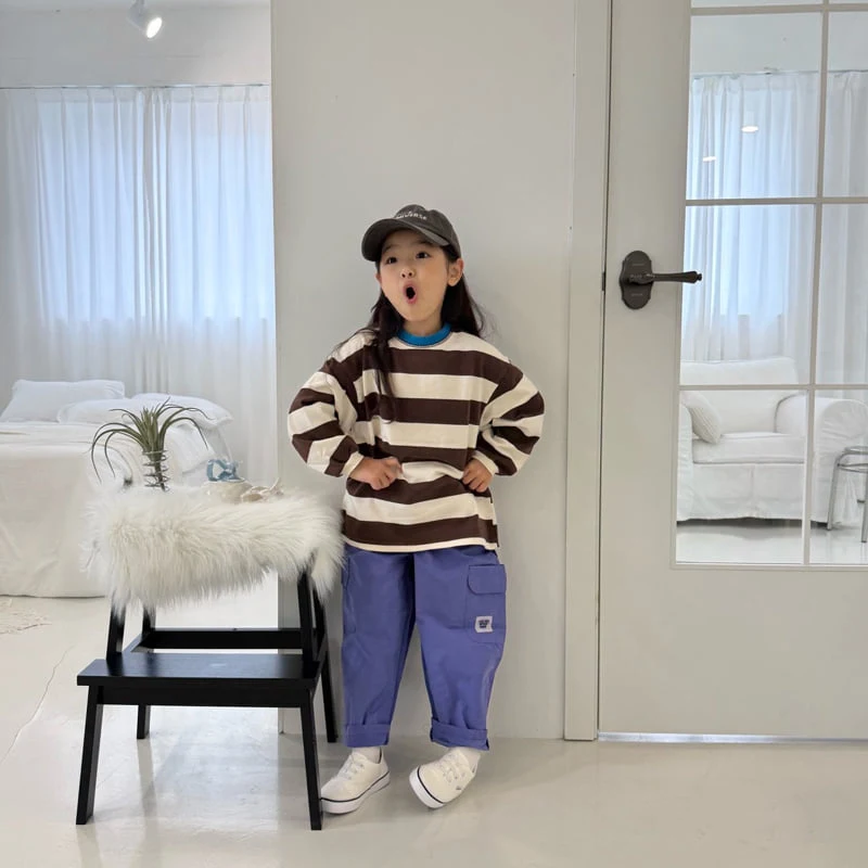 Middle Name - Korean Children Fashion - #kidzfashiontrend - Milk Colorblock Striped Tee - 5