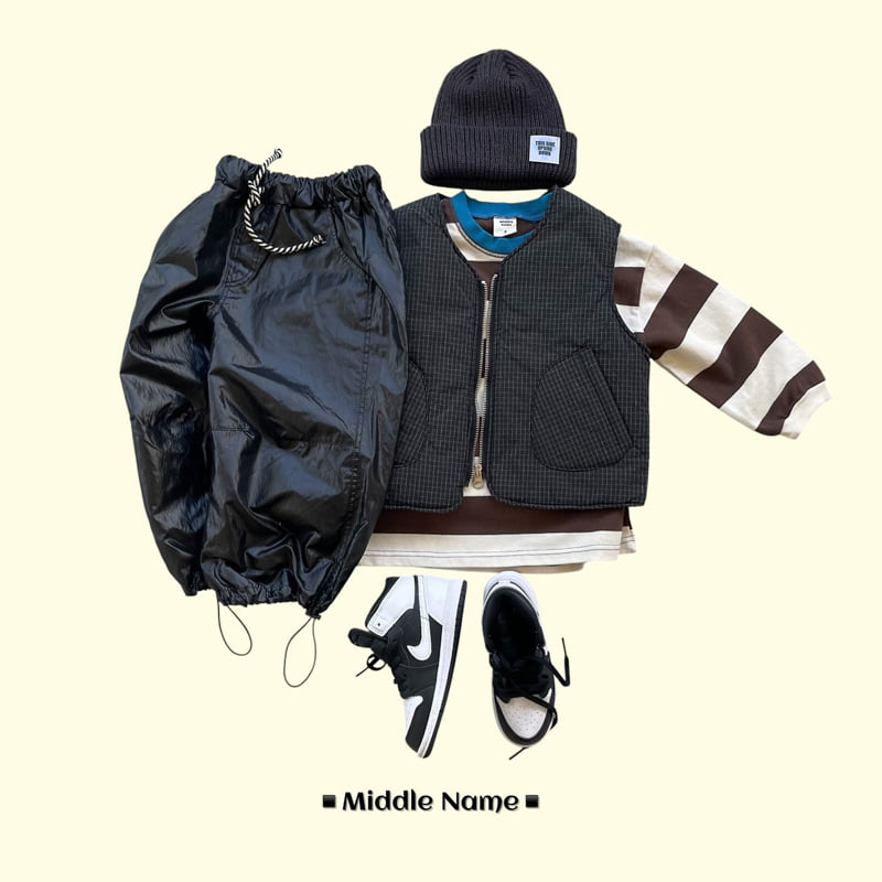 Middle Name - Korean Children Fashion - #littlefashionista - Rib Check Vest - 7